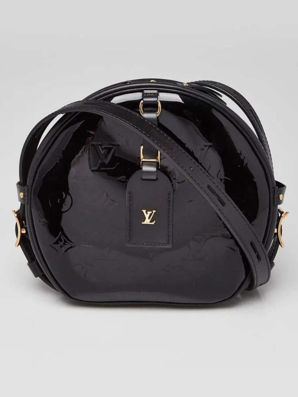 Louis Vuitton Black Monogram Vernis Boite Chapeau Souple MM Bag